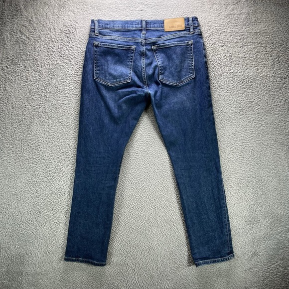 Ash & Erie Jeans Mens 31x29 Blue Slim Fit Stretch Denim Tapered Leg - Picture 2 of 11